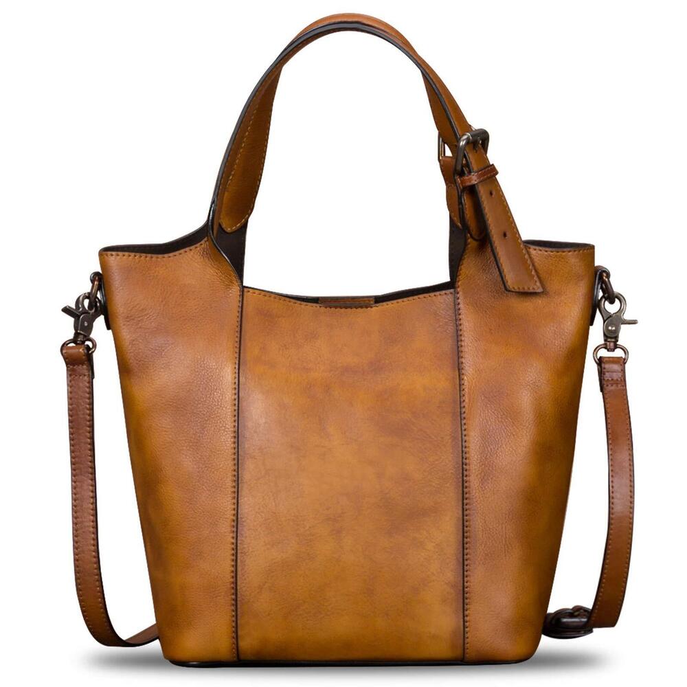 8106 Leather Handbag Vintage Handmade Shoulder Bag Purse Tote Cowhide